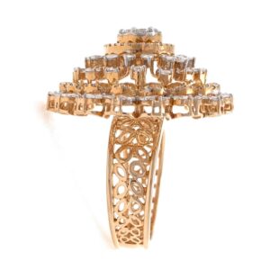 18kt / 750 rose gold bridal diamond ladies ring 9lr308
