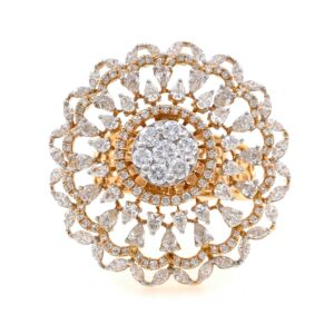 18kt / 750 rose gold bridal diamond ladies ring 9lr308