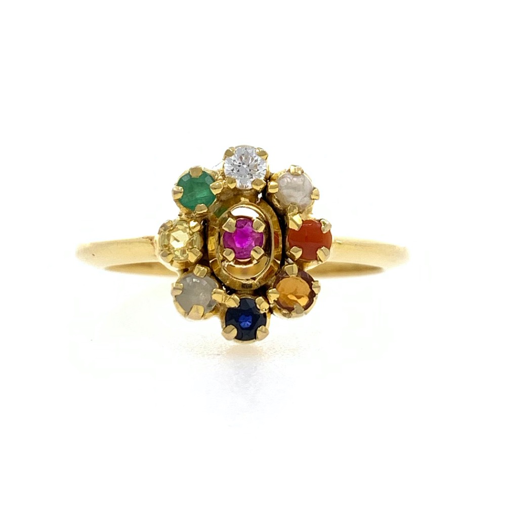 18kt / 750 Yellow Gold Navgrah Ladies Ring 9LR303