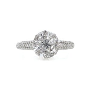 18kt / 750 white gold engagement diamond ring for ladies 9lr270