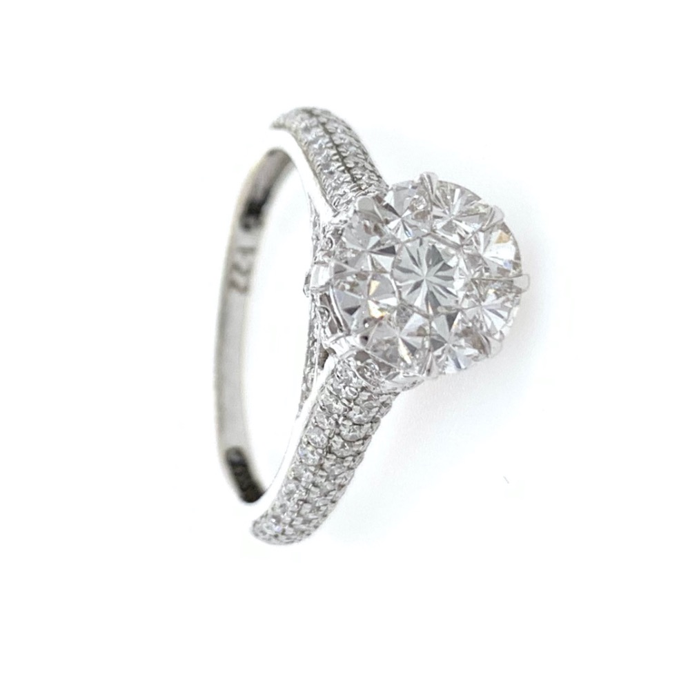 18kt / 750 white gold engagement diamond ring for ladies 9lr270