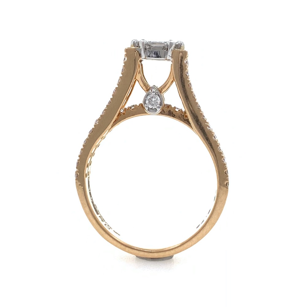 18kt / 750 Rose Gold Solitaire Look Diamond Ladies Ring 9LR267 - Image 5