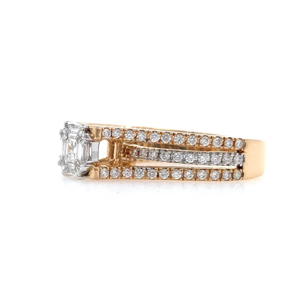 18kt / 750 Rose Gold Solitaire Look Diamond Ladies Ring 9LR267 - Image 4