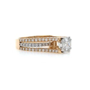 18kt / 750 Rose Gold Solitaire Look Diamond Ladies Ring 9LR267
