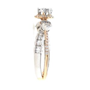 18kt / 750 rose gold twinning cocktail diamond ring for ladies 9lr220