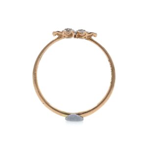 18kt / 750 Rose Gold Simple Diamonds ring for Ladies 9LR215