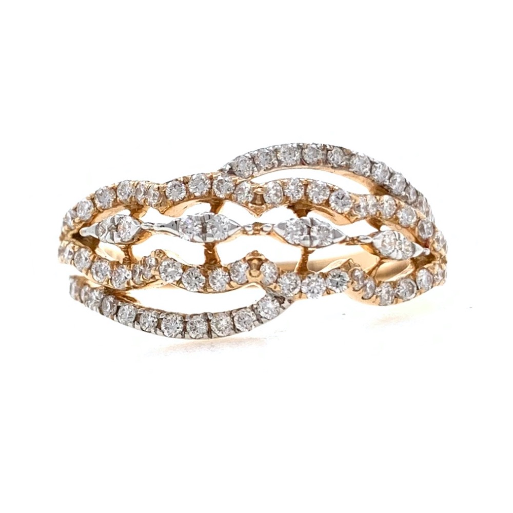18kt / 750 Rose gold Fancy Diamond Ladies Ring 9LR204