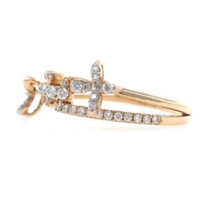 18kt / 750 rose gold fancy diamond ring 9lr196