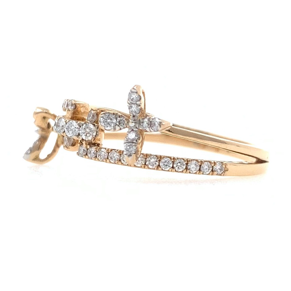 18kt / 750 rose gold fancy diamond ring 9lr196 - Image 3