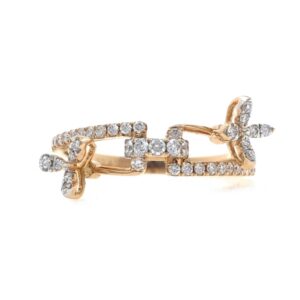 18kt / 750 rose gold fancy diamond ring 9lr196