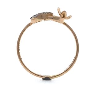 18kt / 750 rose gold knot diamond ladies ring 9lr193