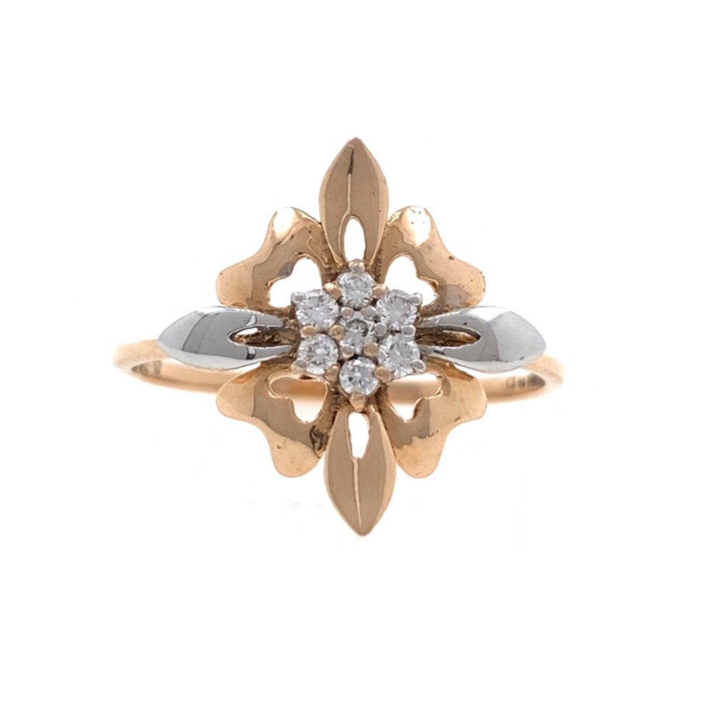 18kt / 750 rose gold Flower diamond Ladies Ring 9LR181