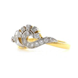 18kt / 750 Yellow Gold Traditional Diamond Ladies Ring 9LR183