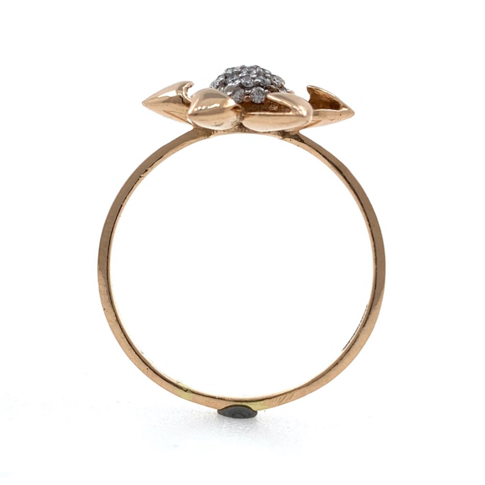 18kt / 750 rose gold sunflower diamond ladies ring 9lr168 - Image 5