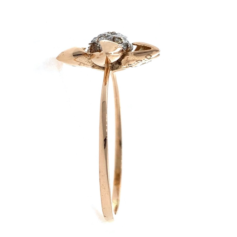 18kt / 750 rose gold sunflower diamond ladies ring 9lr168 - Image 4