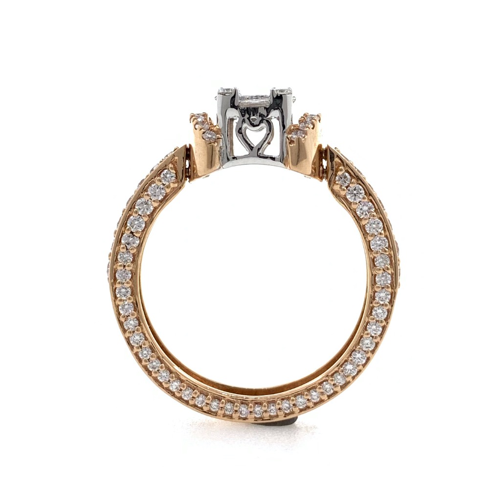 18kt / 750 rose gold pendant cum diamond ring for ladies 9lr160 - Image 5