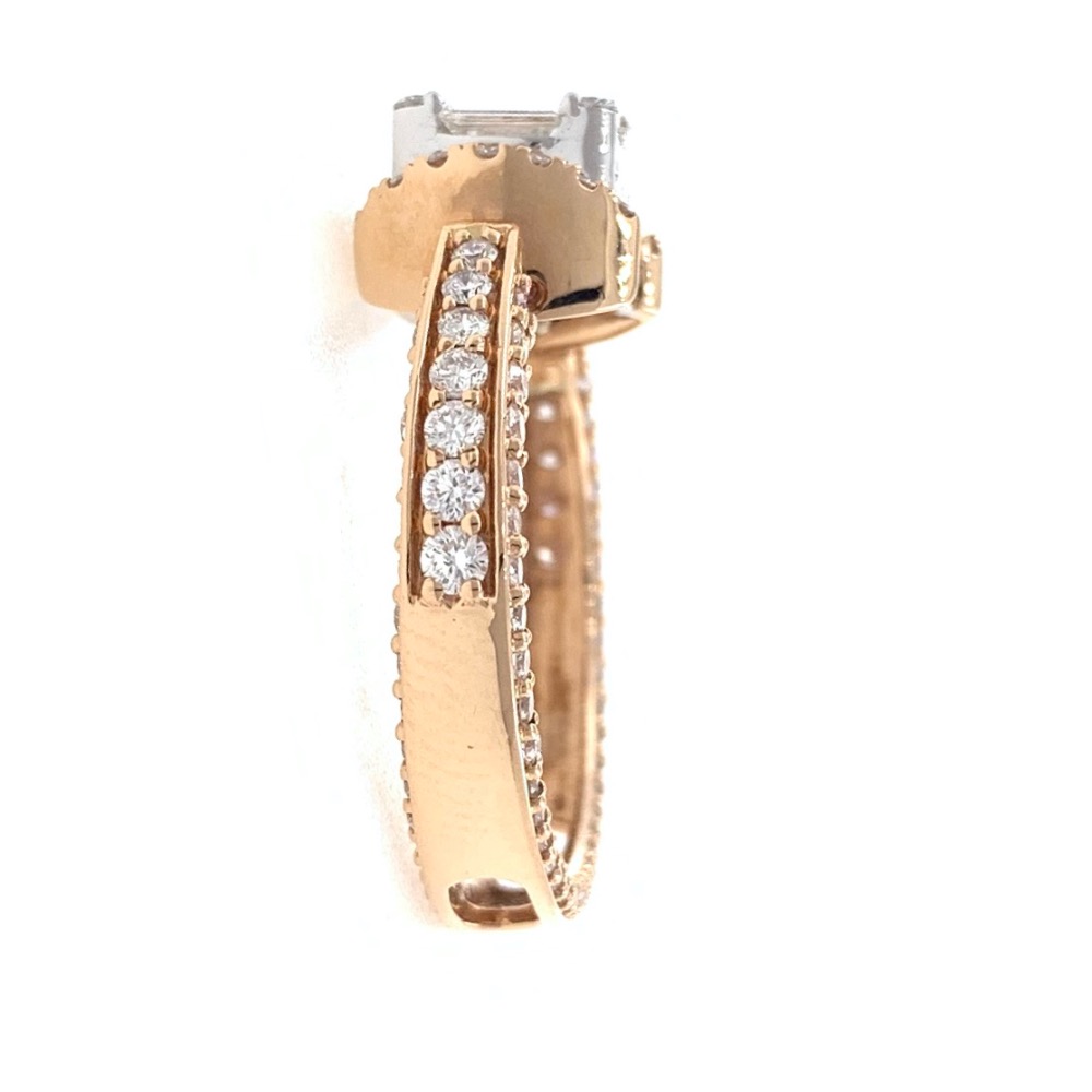 18kt / 750 rose gold pendant cum diamond ring for ladies 9lr160 - Image 4