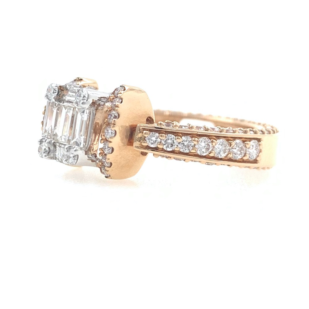 18kt / 750 rose gold pendant cum diamond ring for ladies 9lr160 - Image 3