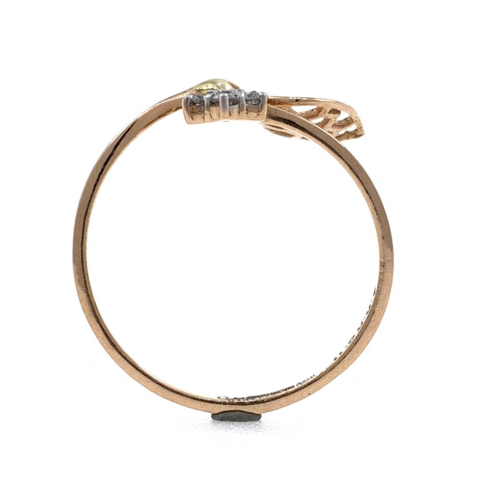 18kt / 750 rose gold delicate diamond ladies ring 9lr165 - Image 5