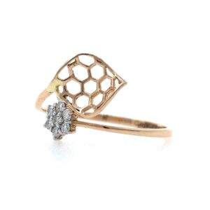 18kt / 750 rose gold delicate diamond ladies ring 9lr165