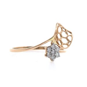 18kt / 750 rose gold delicate diamond ladies ring 9lr165