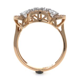 18kt / 750 rose gold fancy daily wear diamond ladies ring 9lr159