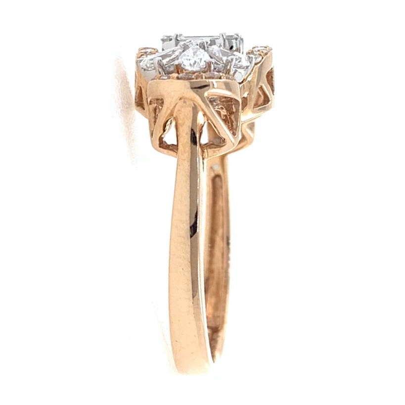 18kt / 750 rose gold fancy daily wear diamond ladies ring 9lr159 - Image 4