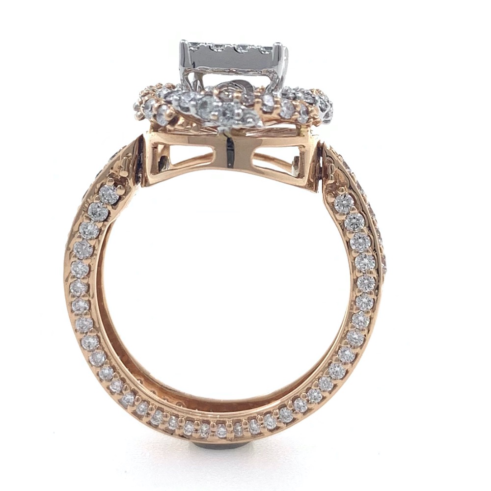 18kt / 750 rose gold designer pendant cum ring for ladies 9lr138 - Image 5