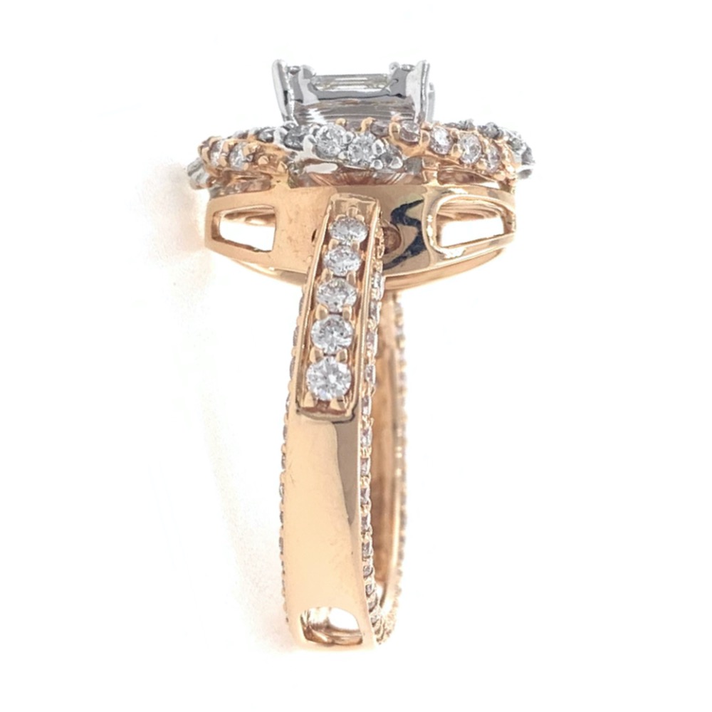 18kt / 750 rose gold designer pendant cum ring for ladies 9lr138 - Image 4