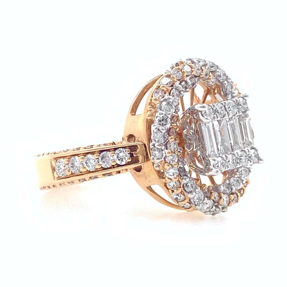 18kt / 750 rose gold designer pendant cum ring for ladies 9lr138 - Image 3