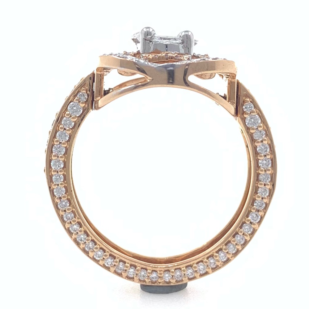 18kt / 750 rose gold fancy pendant cum ladies ring 9lr137 - Image 5