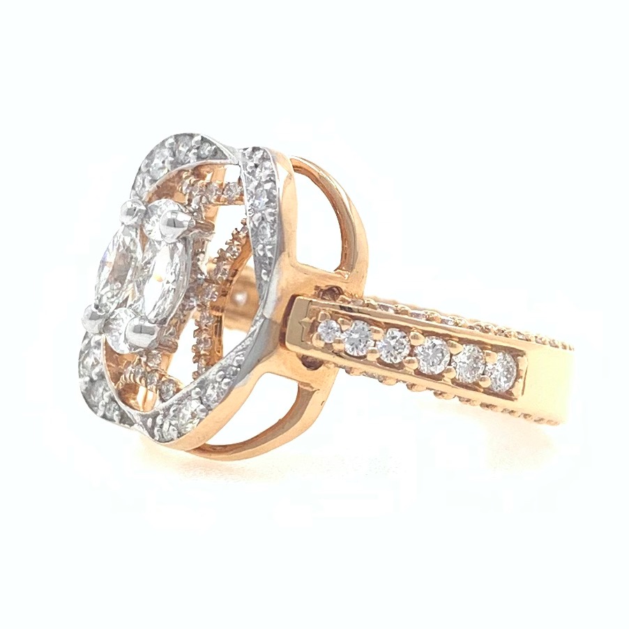 18kt / 750 rose gold fancy pendant cum ladies ring 9lr137 - Image 4