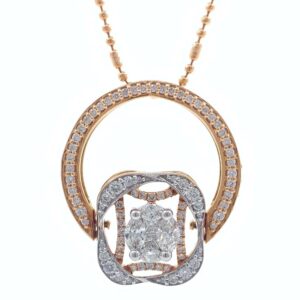 18kt / 750 rose gold fancy pendant cum ladies ring 9lr137
