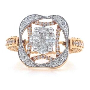 18kt / 750 rose gold fancy pendant cum ladies ring 9lr137