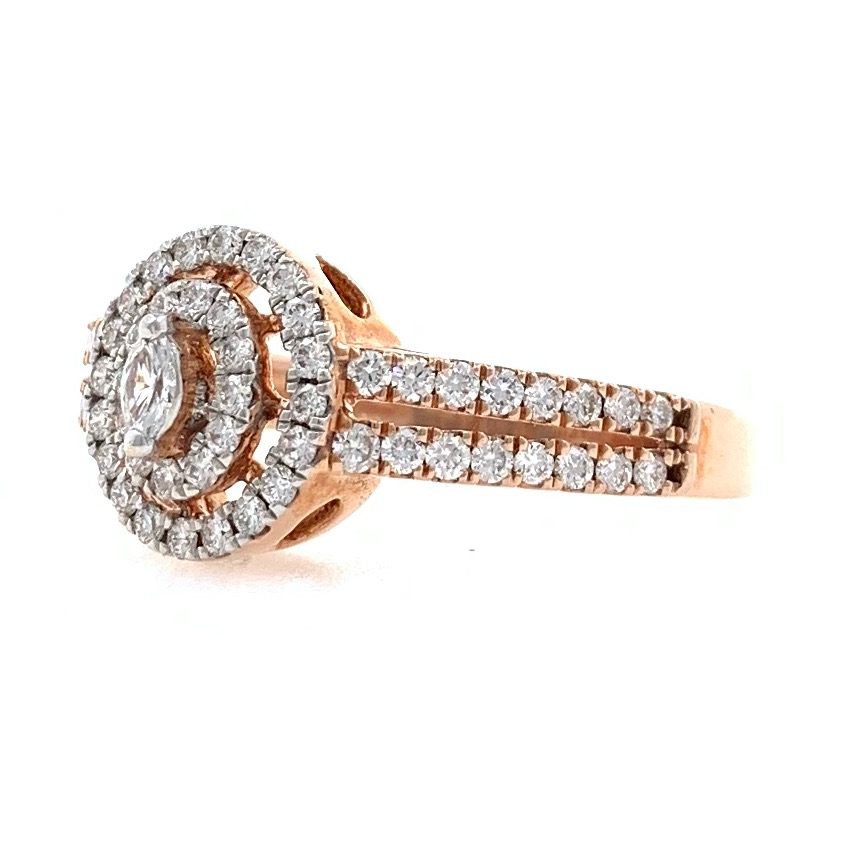 18kt / 750 rose gold contemporary diamond ladies ring 9lr10 - Image 3