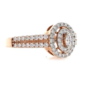 18kt / 750 rose gold contemporary diamond ladies ring 9lr10