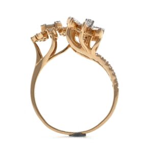 18kt / 750 rose gold wedding diamond ring for ladies 9lr2