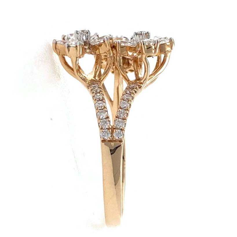 18kt / 750 rose gold wedding diamond ring for ladies 9lr2 - Image 4