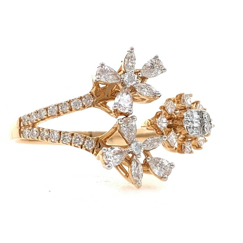 18kt / 750 rose gold wedding diamond ring for ladies 9lr2 - Image 2