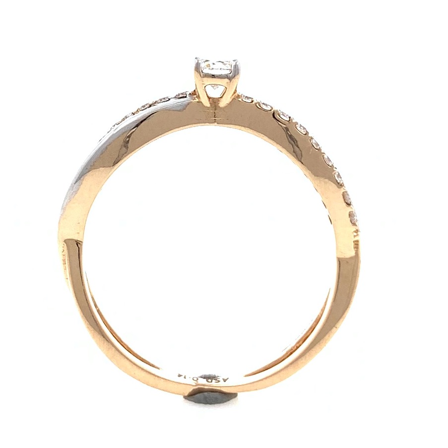 18kt / 750 rose gold solitaire diamond engagement ring 8lr302 - Image 5