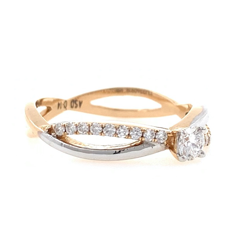 18kt / 750 rose gold solitaire diamond engagement ring 8lr302 - Image 2