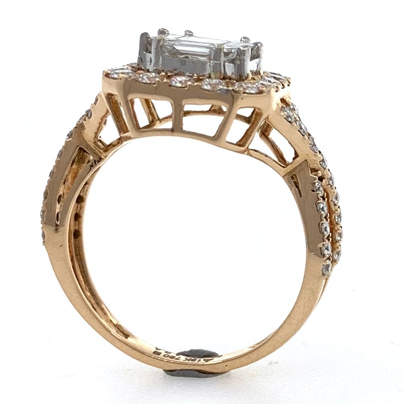 18kt / 750 rose gold solitaire look wedding diamond ring 8lr294 - Image 5