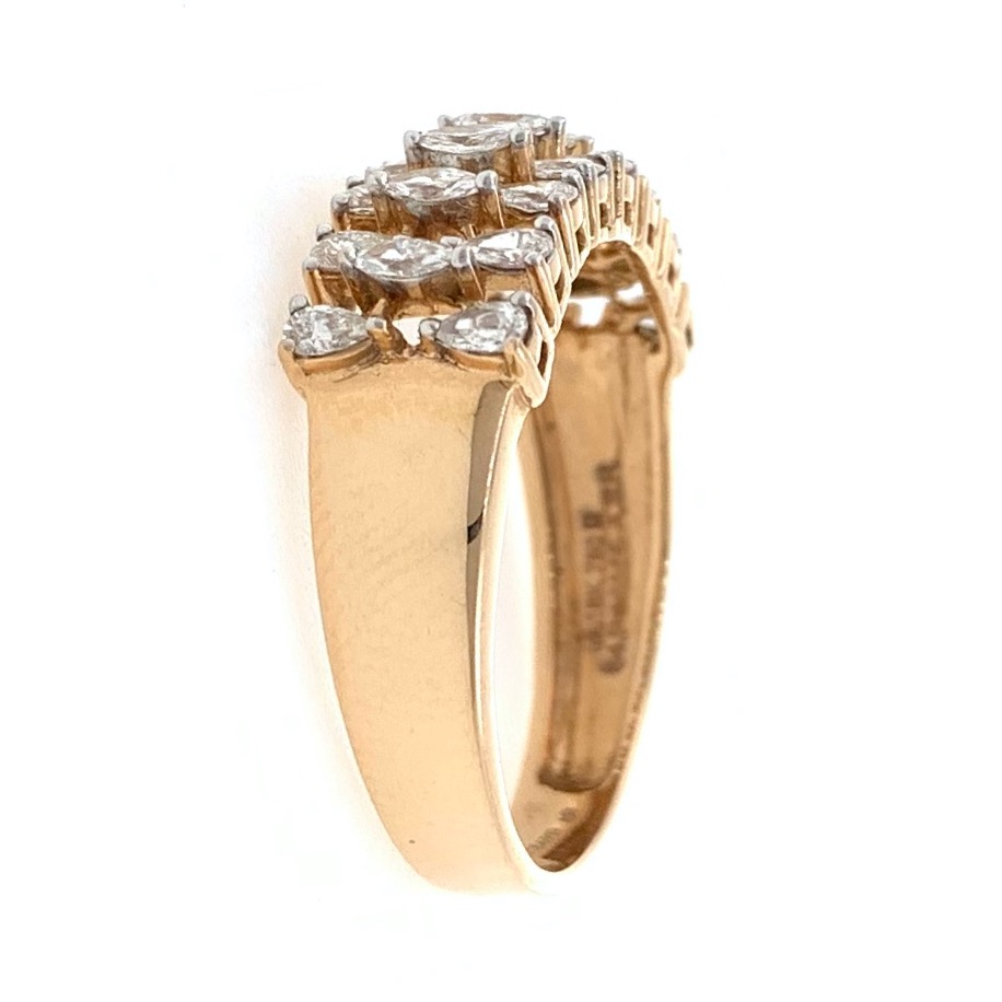 18kt / 750 rose gold fancy band diamond ladies ring 8lr293 - Image 4