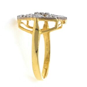 18kt / 750 yellow gold sun inspired diamond ring 8lr292