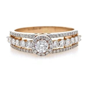18kt / 750 rose gold engagement diamond ring 8lr263
