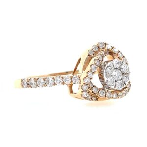 18kt / 750 rose gold solitaire look diamond ring for women 8lr239