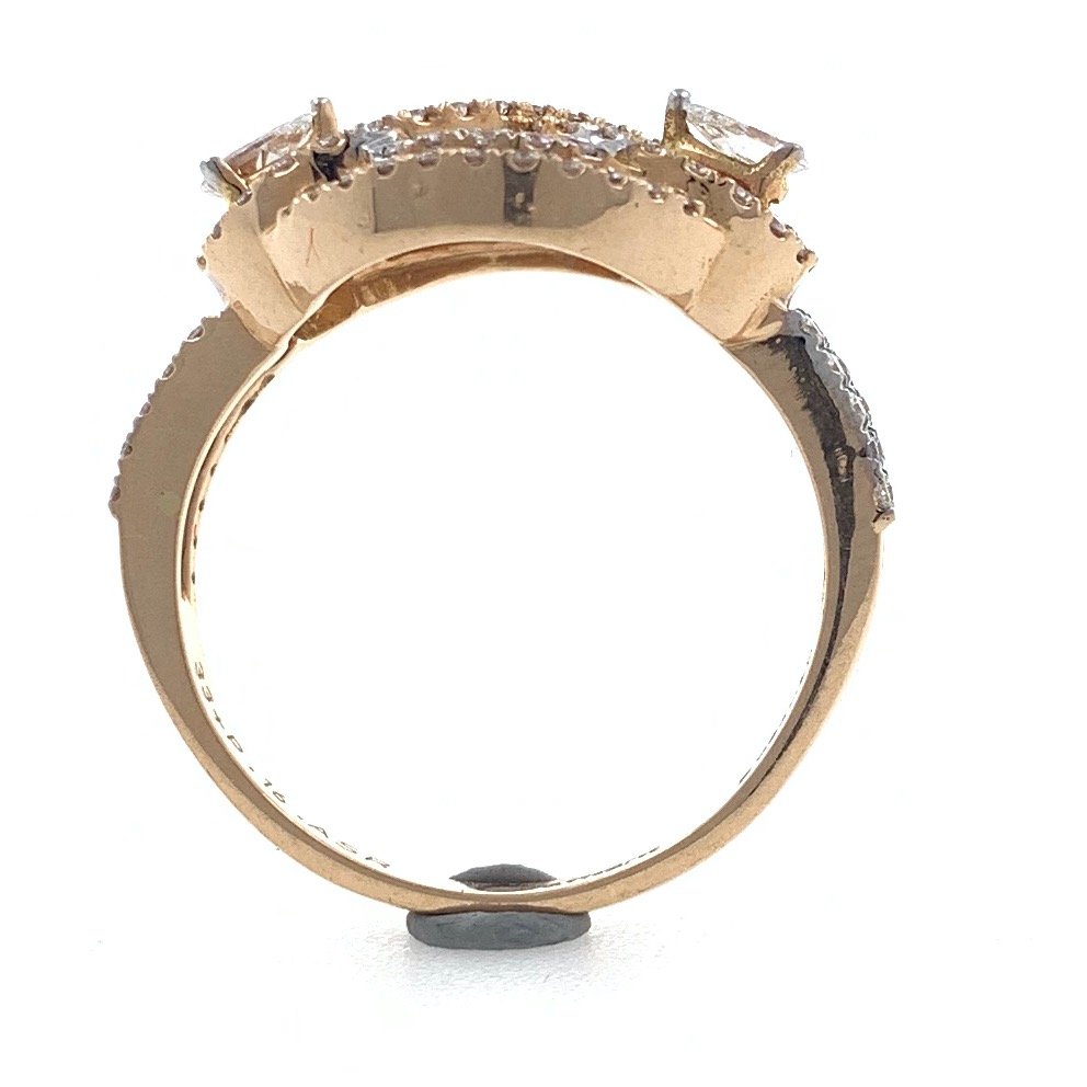18kt / 750 rose gold micro set diamond ring for ladies 8lr235 - Image 5