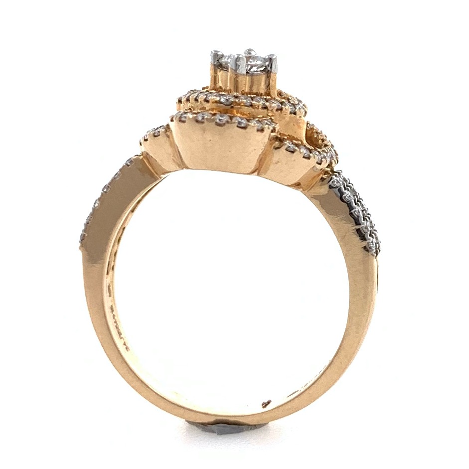 18kt / 750 rose gold micro set diamond ladies ring 8lr230 - Image 5