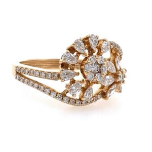 18kt / 750 rose gold anniversary gift diamond ring 8lr211
