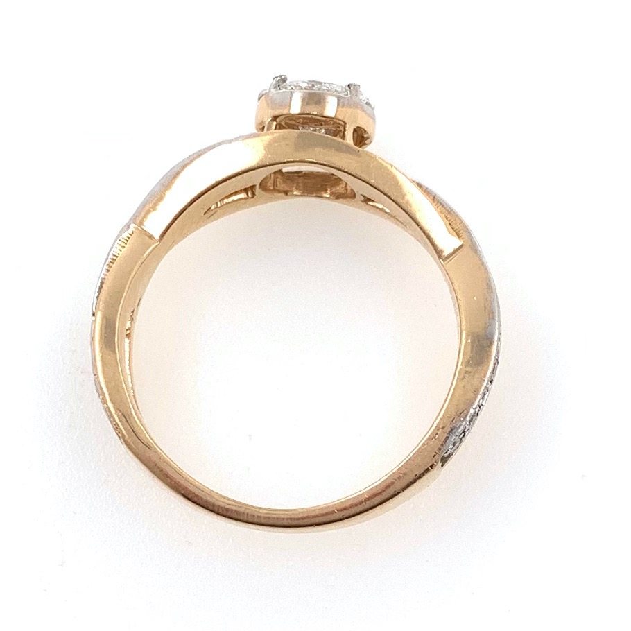 18kt / 750 rose gold engagement solitaire look diamond ladies ring 8lr183 - Image 5
